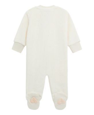 Baby Girls' Plush Round Neck Coverall