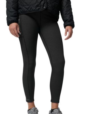 Columbia Womens Aldermore Crewneck Long Sleeve Sweatshirt Crest Collarless Jacket Move Leggings In Black