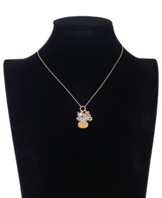 Stitch Cubic Zirconia Trick or Treat Pendant Necklace