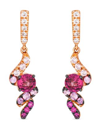 Multi-Stone Ombre Earrings (2.06 ct. t.w.) in 14k Strawberry Gold