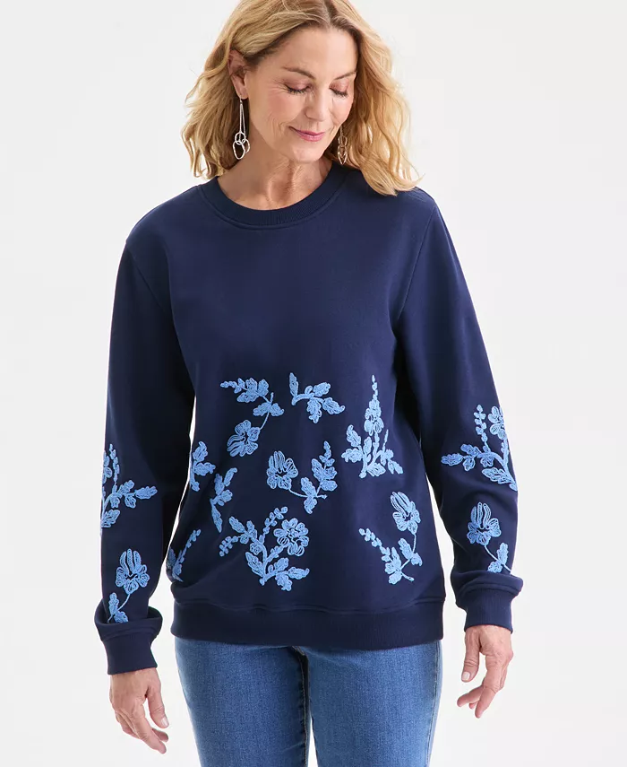 Women's Crewneck Embroidered Sweatshirt