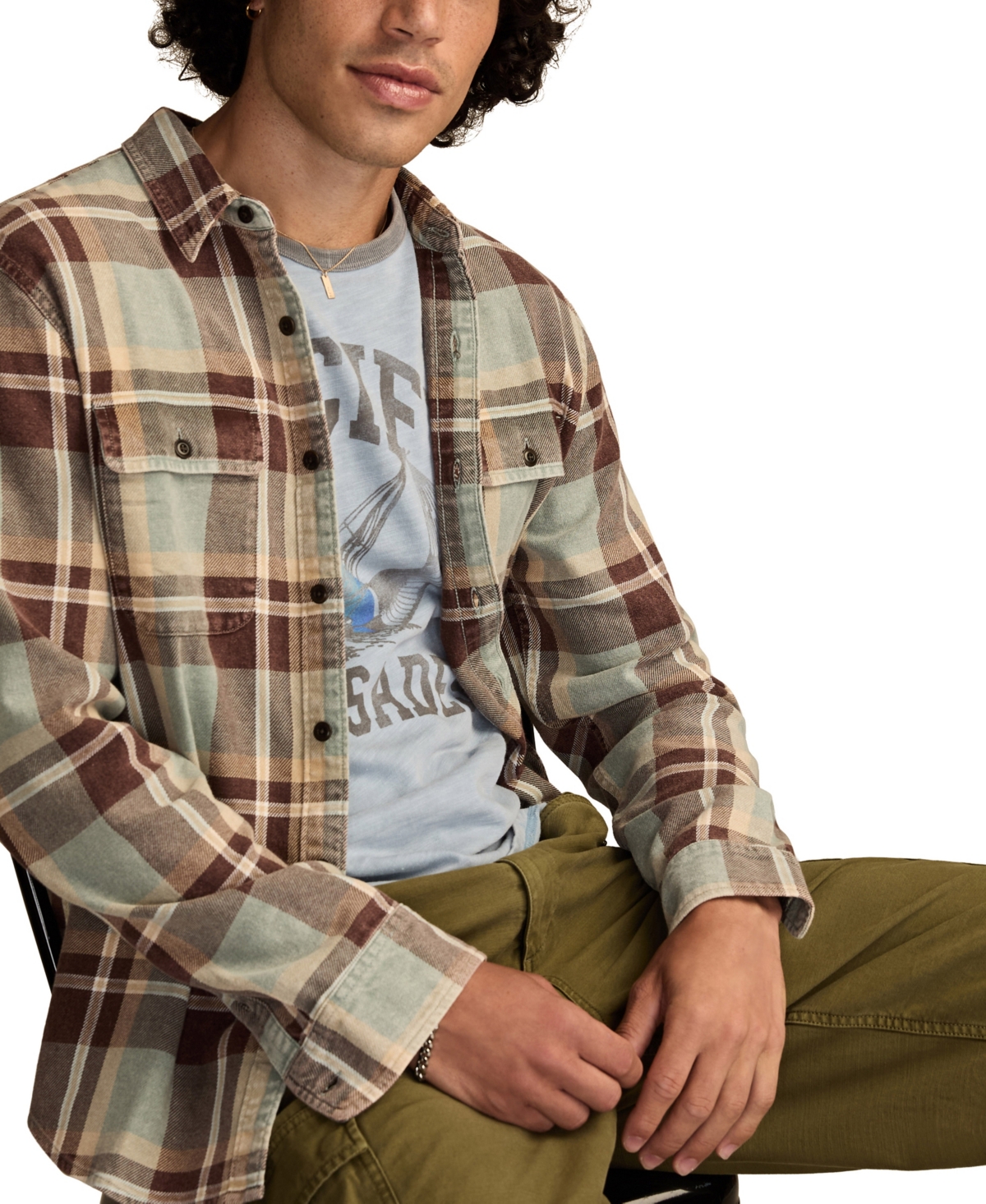 Lucky Brand Men's Long-Sleeve Regular Fit Flannel Shirt