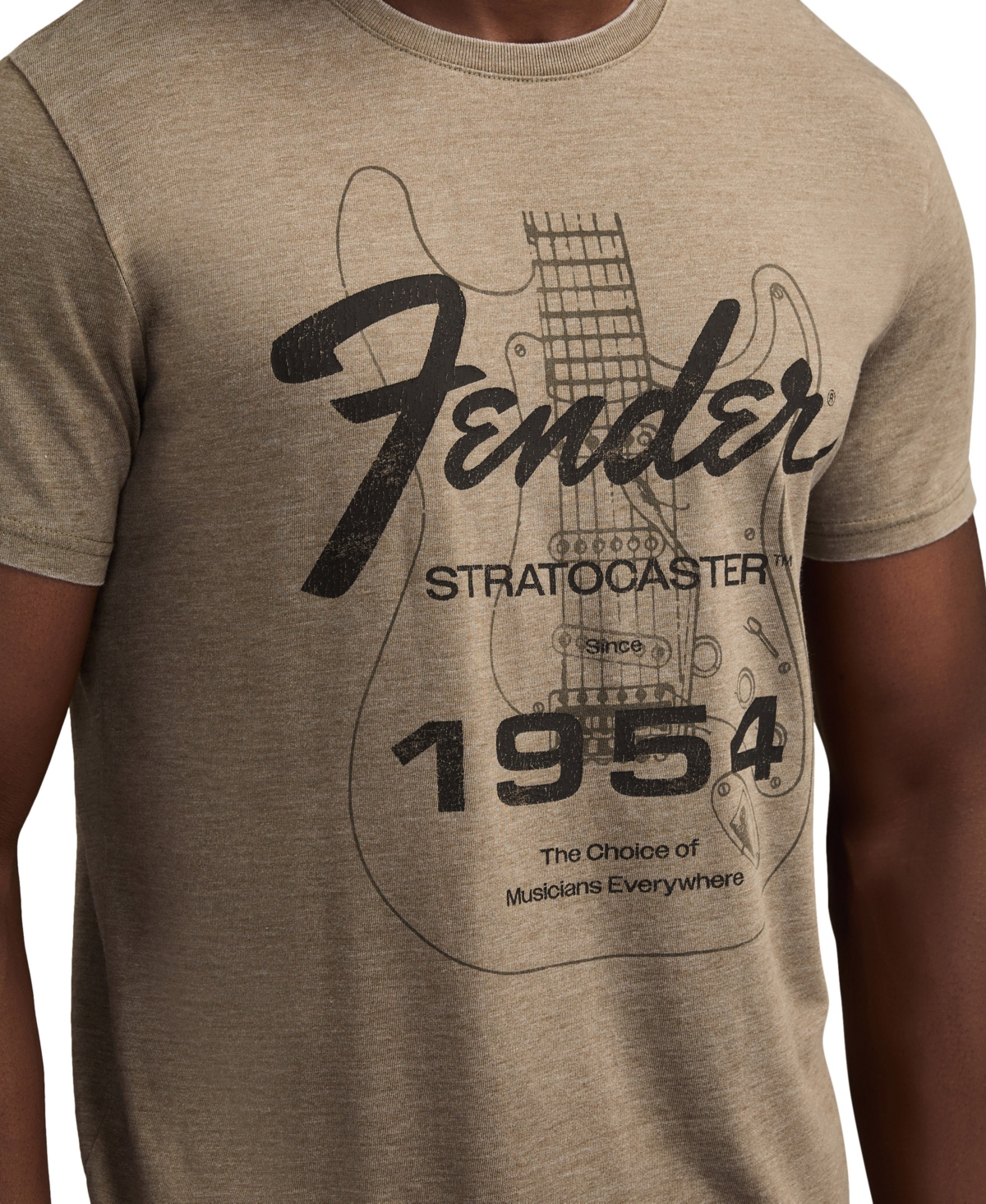 Lucky Brand Men's Fender Stratocaster Crewneck T-Shirt