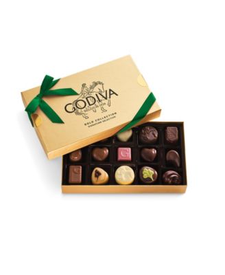 Assorted Chocolate Gift Box with Green Ribbon, 15 Piece