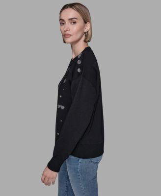 Women's Printed Long-Sleeve Sweatshirt