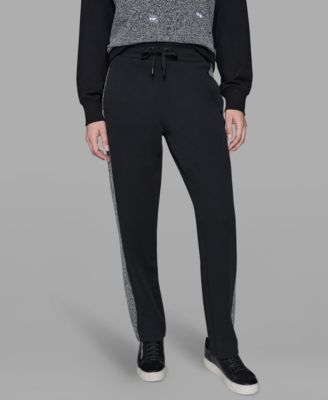 KARL LAGERFELD PARIS - Women's Mid-Rise Straight Jogger Pants