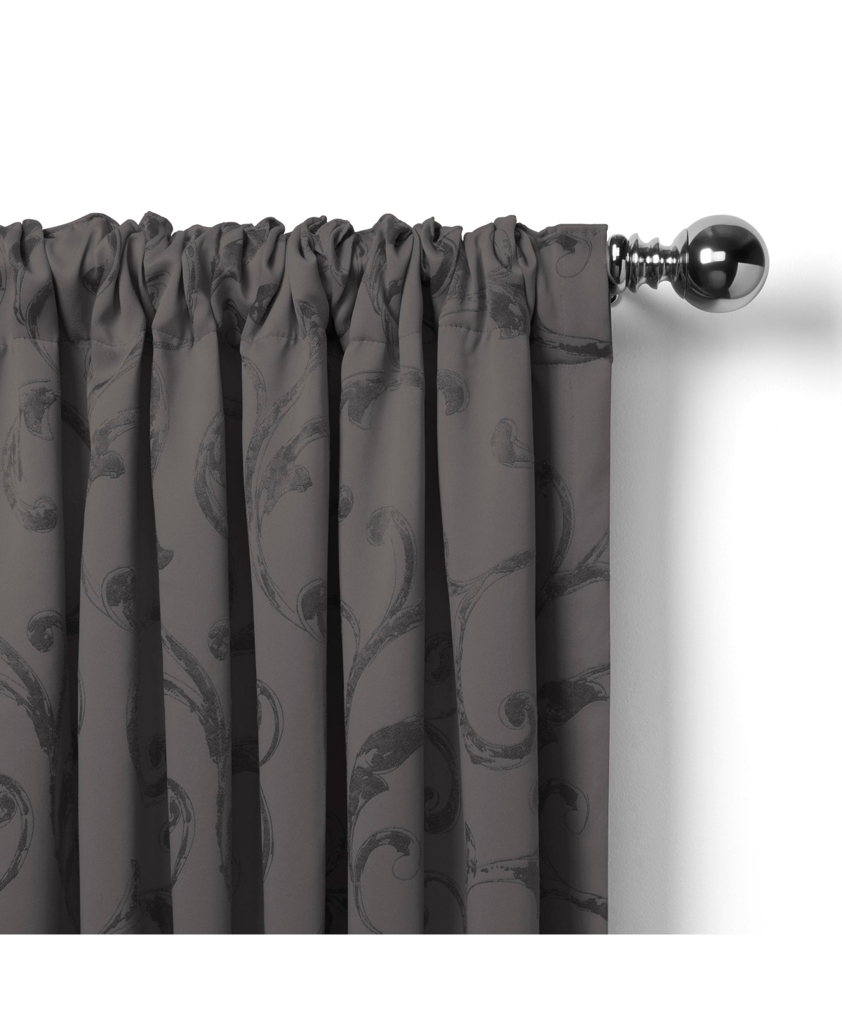 Elrene Home Fashions Mia Jacquard Scroll Blackout Window Curtain
