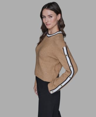 Women's Contrast Trim Pull-On Sweater