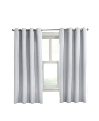 Margaret Light Filtering Richly Woven Textured Pattern Daytime Privacy Grommet Curtain Panel 52" x 108" White