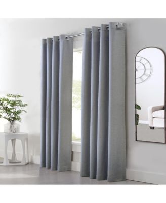 Margaret Light Filtering Provide Daytime Privacy Woven Textured Pattern Grommet Curtain Panel 52" x 108" Grey