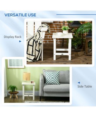 15" Adirondack Patio Side Table, HDPE Outdoor End Table,