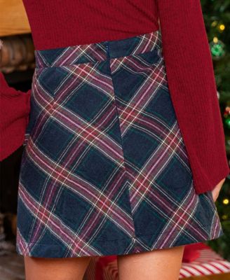 Women's Page Turner Plaid Mini Skirt