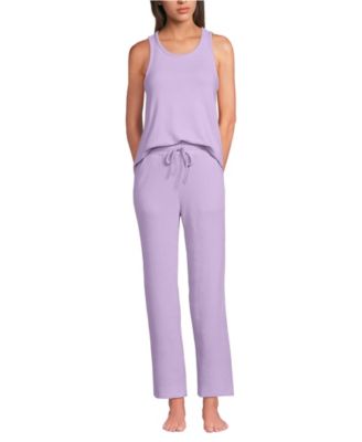 Women's Brushed Cozy Waffle Jersey 3 Piece Pajama Set - Tank Top Pant and Robe