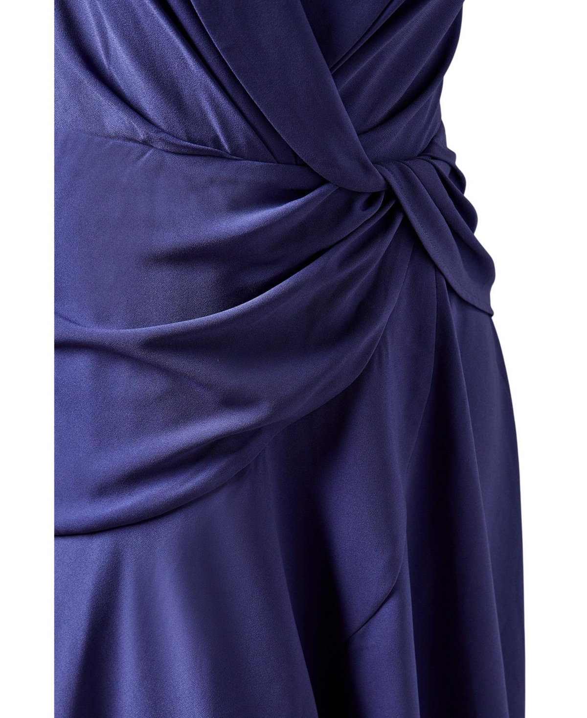 Coast Women's Shawl Collar Ruffle Hem Midi Dress