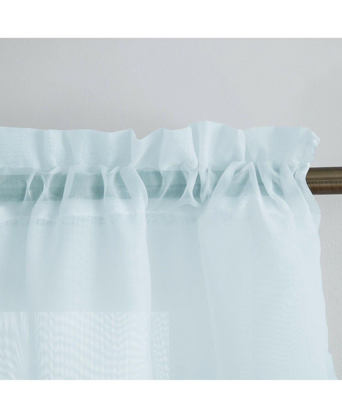 Kate Aurora Living Double Layered Sheer Rod Pocket Ascot Window Valances