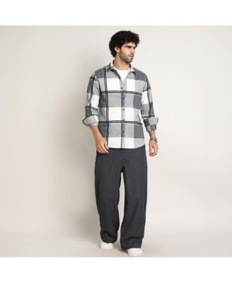 Men's Coin Grey Overlap Buffalo Shirt