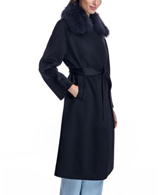 Women's Fur-Trimmed Cashmere Coat