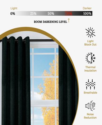 Senna Textured Blackout Curtain Set of 2 Panels, 42"x 84"