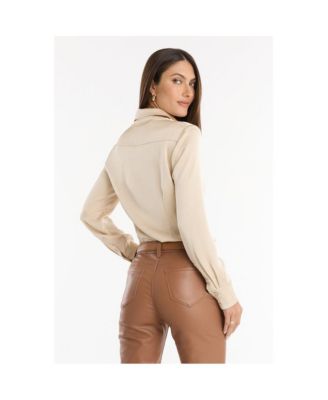 Women's Paulina Silk Blouse - Navy