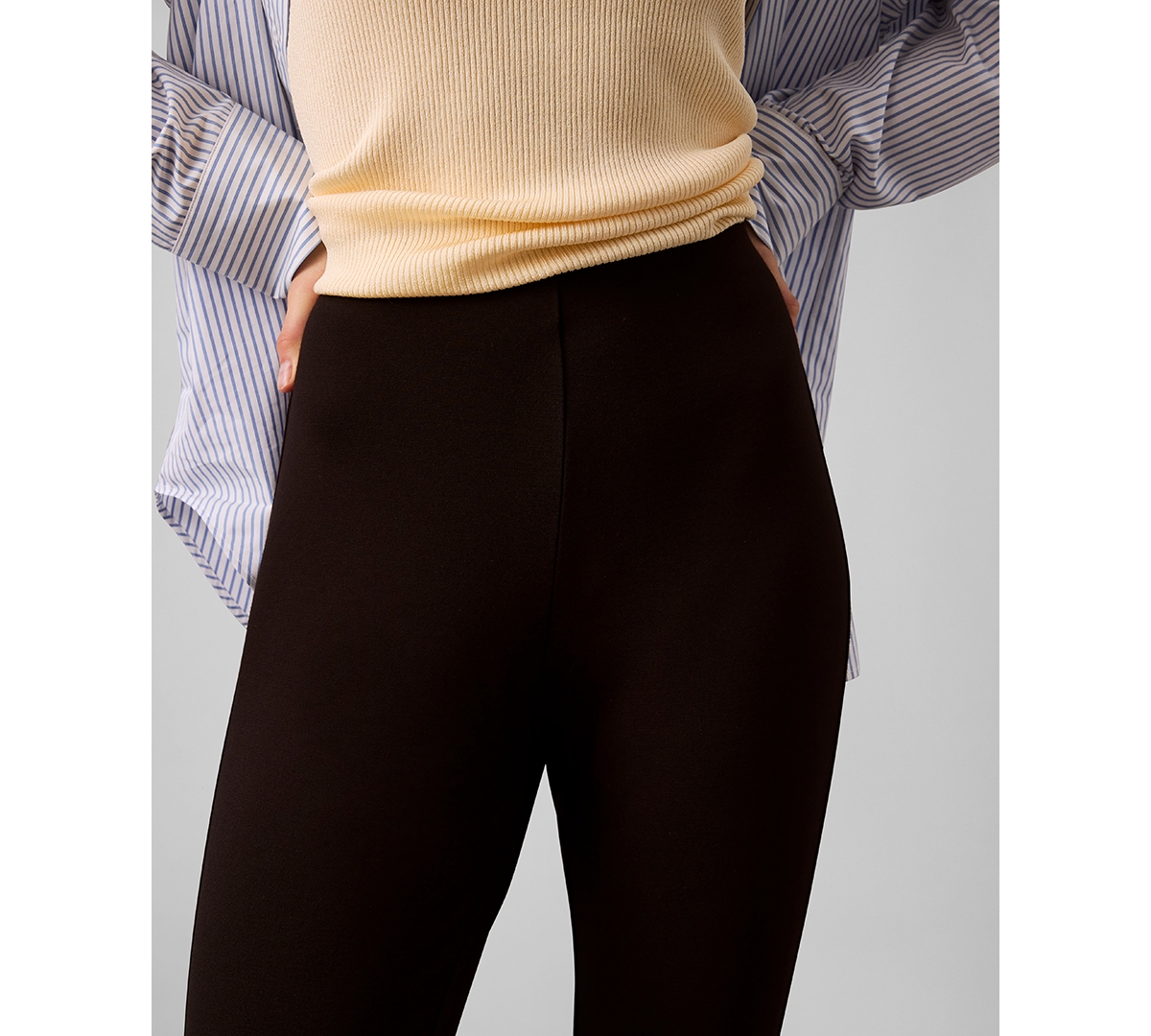 Calvin Klein Women's Ponte Skinny Fit Pull-On Pants