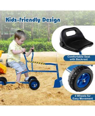 Sand Digger for Kids with 2-Handed Controls and Flexible Shovel