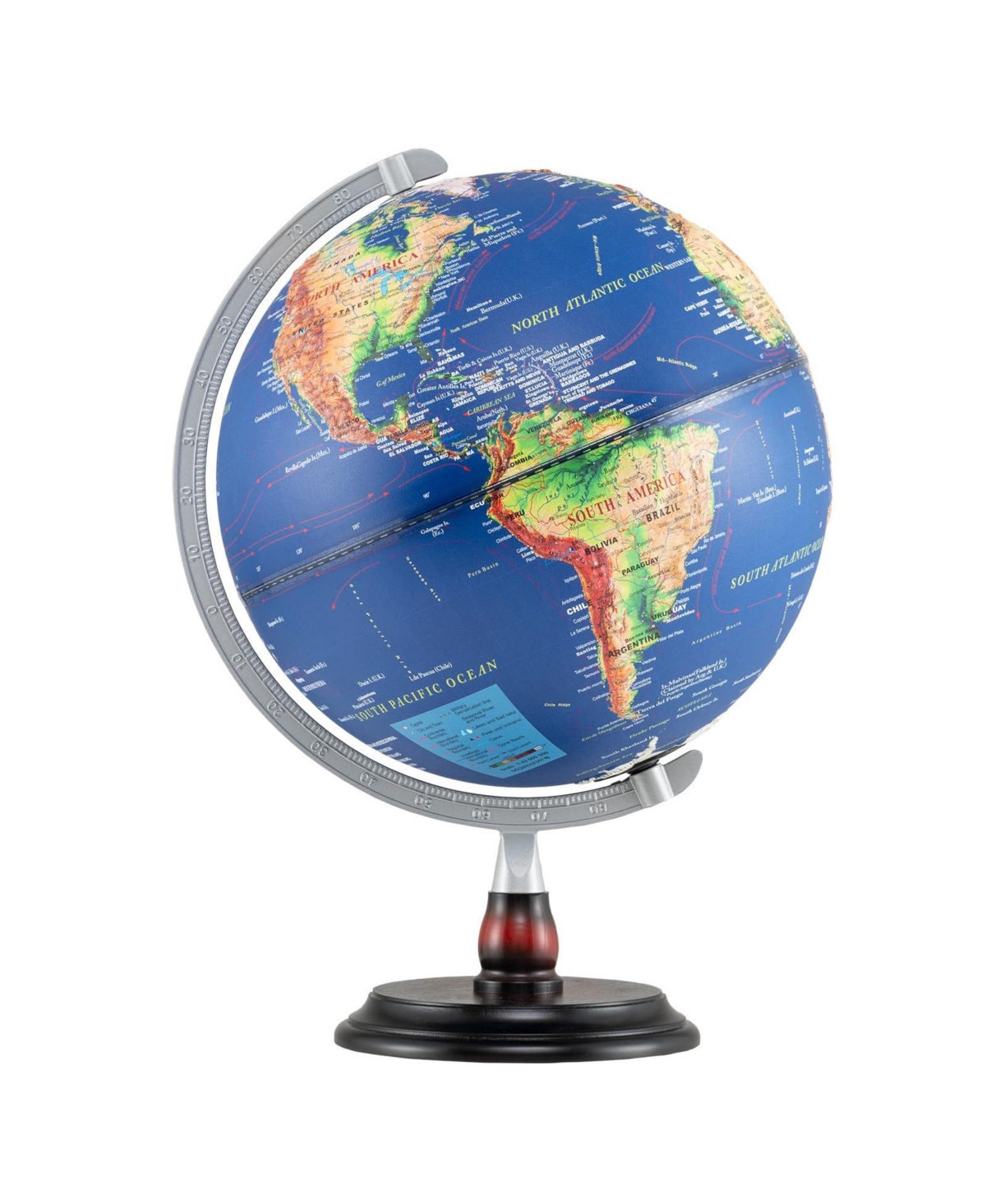 Mecale 12 Inch Illuminated World Globe Antique Light up Globe Night Lamp