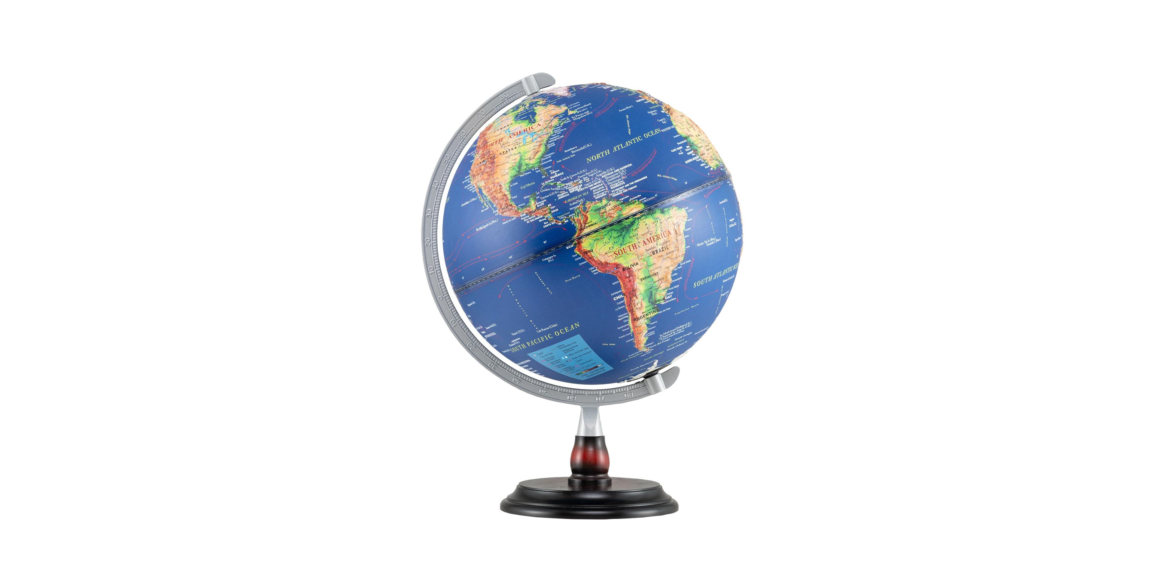 Mecale 12 Inch Illuminated World Globe Antique Light up Globe Night Lamp