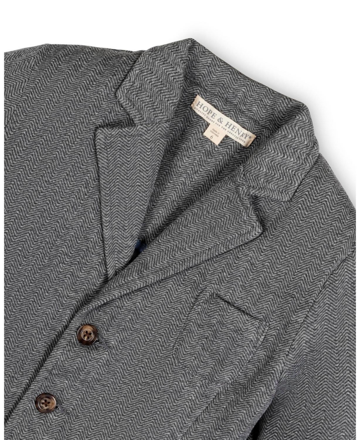 Hope & Henry Toddler Boys' Fleece Suit Blazer Made with Organic Cotton