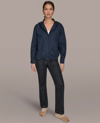 Women's Front Button Hooded Jacket