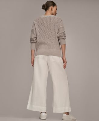 Women's Open Stitch Crewneck Sweater