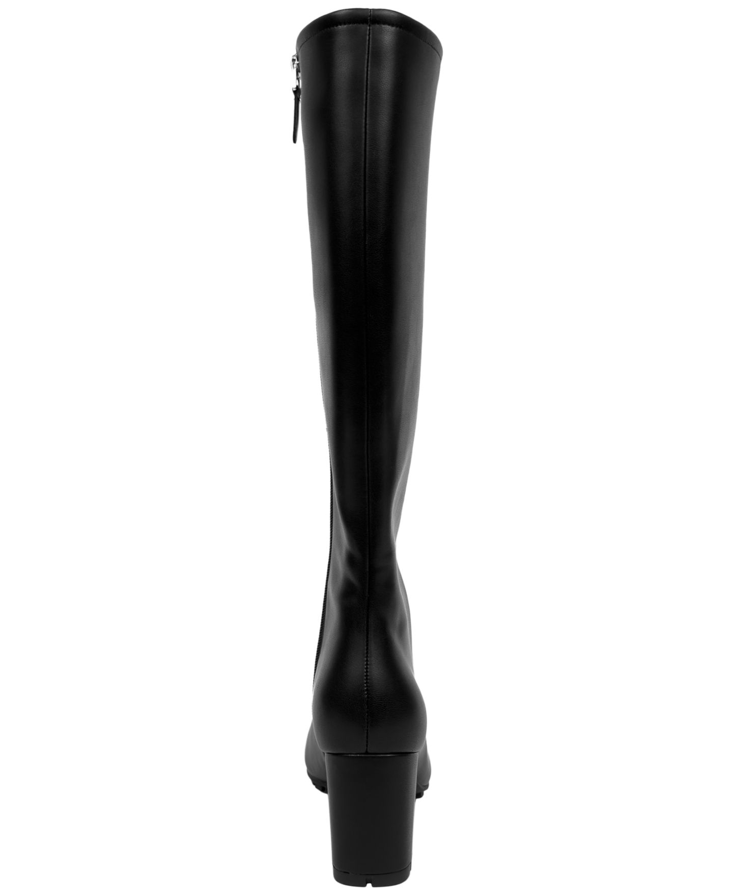 Женские ботинки Aerosoles Brynn Stretch Knee Tall Block Heel, цвет: Чёрная искусственная кожа — фото 3