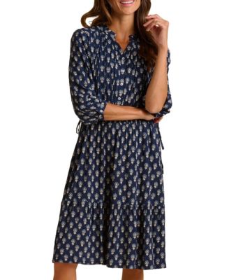 Women's Alpine 3/4 Sleeve Drawstring Waist Dress