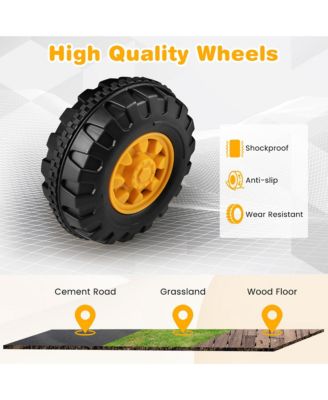 Kids Ride on Excavator Digger Electric Construction Vehicles with Lights & Music