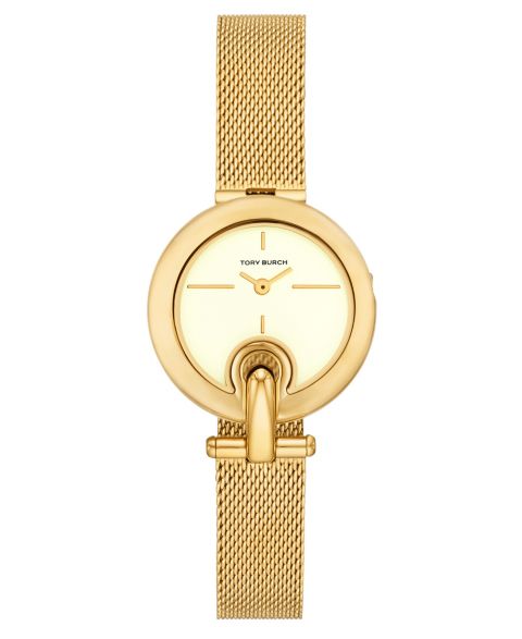 Женские часы Tory Burch The Pierced Small Quartz Two-Hand Gold Stainless Steel, 30mm