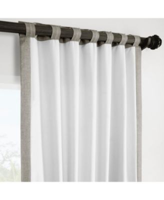 Fossil Grey Italian Faux Linen Room Darkening Curtain