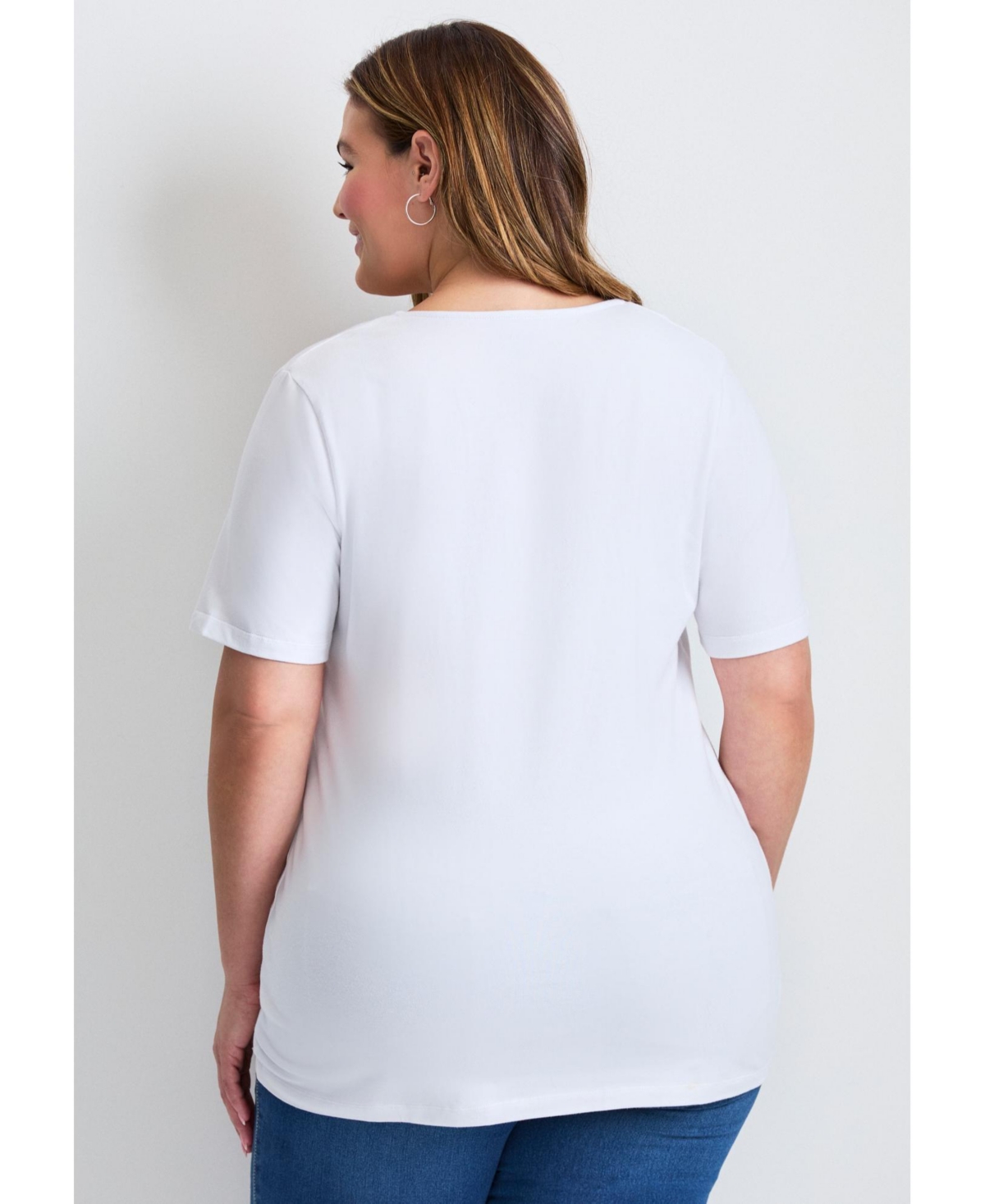 Avenue Women's Lacing Detail Tunic Tee