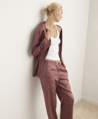 Women's Jacquard Satin Pajama Pants