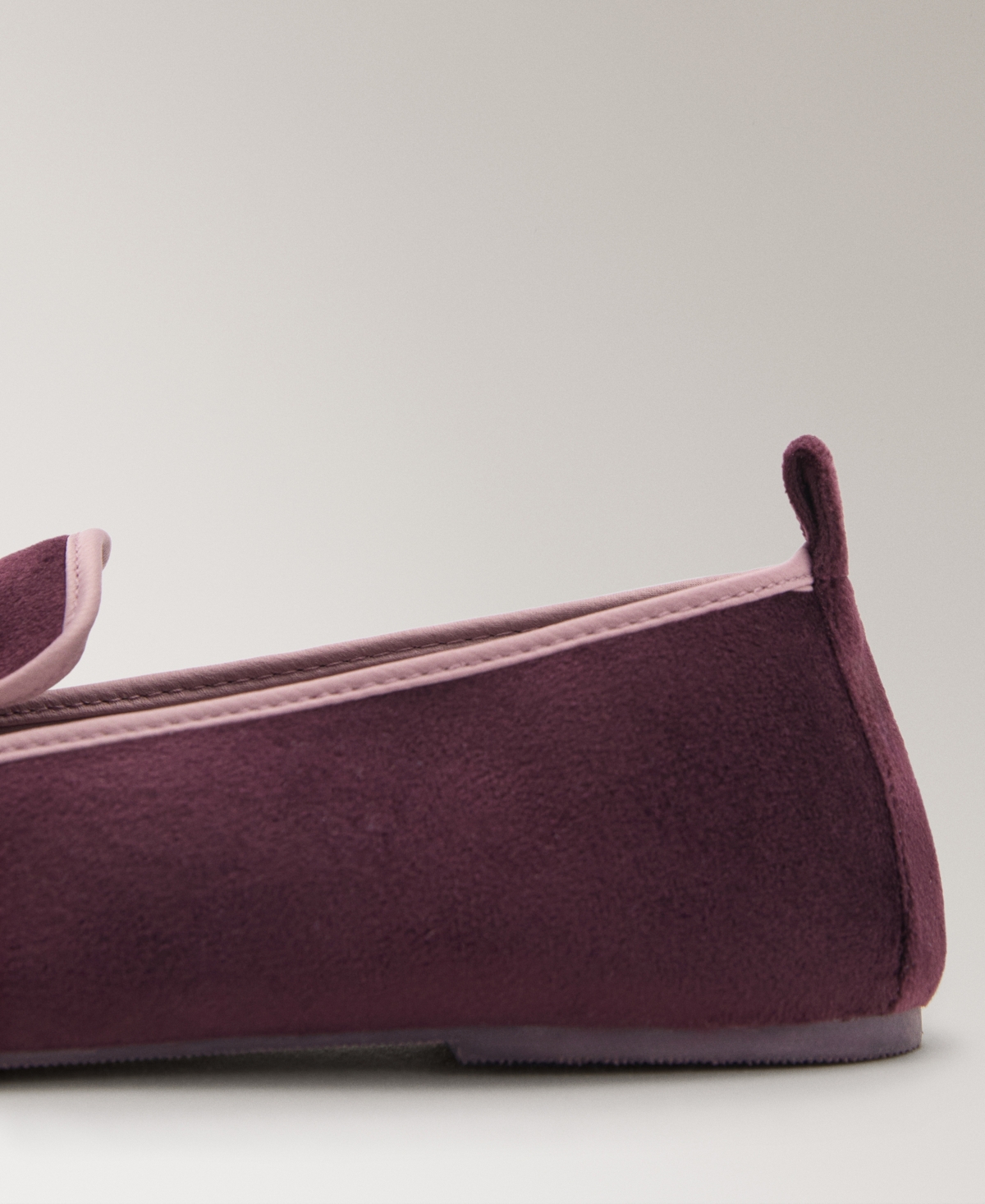 Mango Women's Piping Detail Velour Slippers