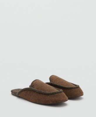 MANGO - Women's Herringbone Weave Slippers
