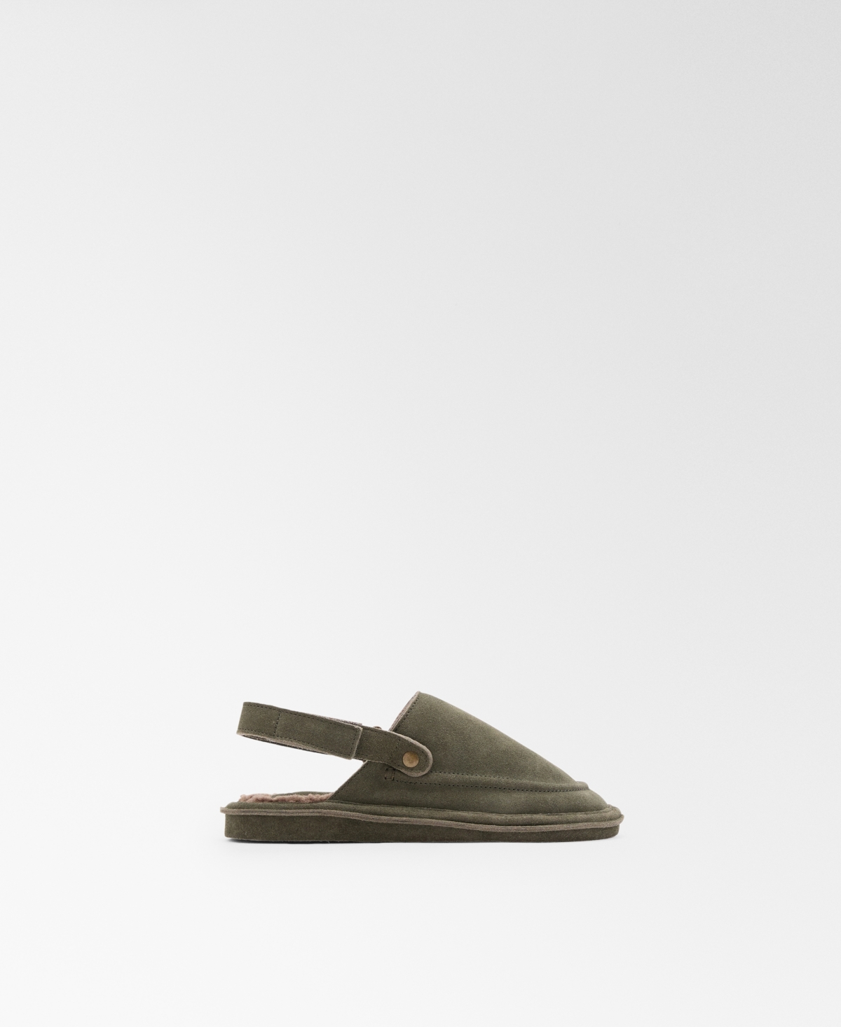 Mango Women's Sheepskin-Lined Leather Slippers