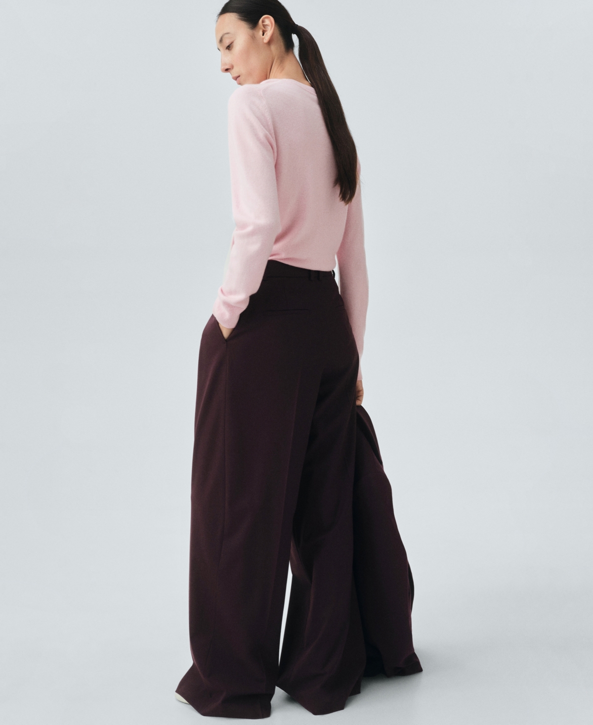 Mango Women's Straight Wool Suit Pants