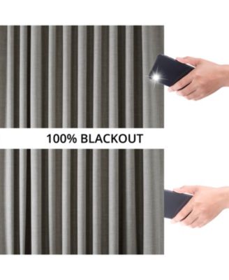 Extra Wide Performance Linen Hotel Blackout Curtain