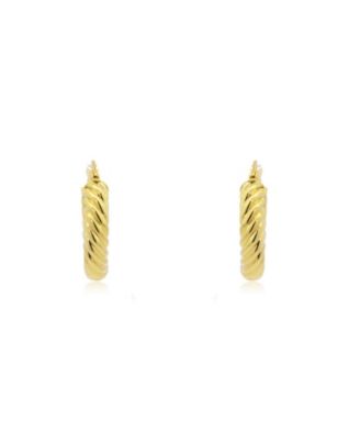 Croissant Hoop Earrings 14K Gold