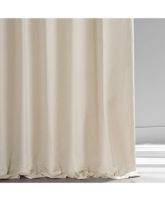 Diva Cream Signature Plush Velvet Hotel Blackout Curtain