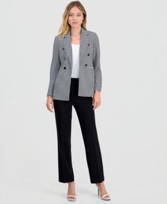 Women's Faux Double-Breasted Notch-Collar Jacket