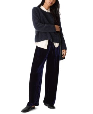 Women's Straight High-Rise Pleated Pants