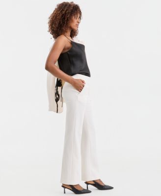 Women's Mid-Rise Pull-On Straight Pants