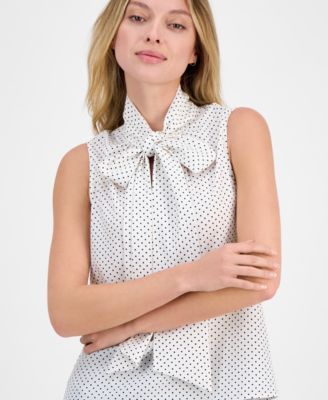 Women's Sleeveless Bow-Tie Blouse
