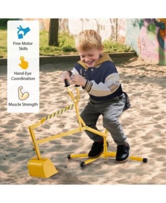 Sand Digger with 2-Handed Controls and Flexible Shovel for 3+ Years Old Kids