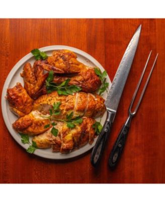 Avanta Damascus 2 Pc Carving Set